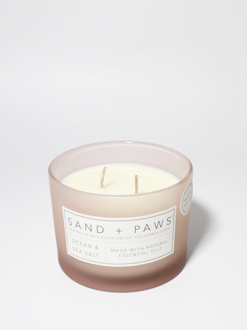 Premium Sand + Paws Ocean & Sea Salt 12 oz scented candle