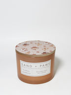 Premium Sand + Paws Floral Bamboo 12 oz scented candle