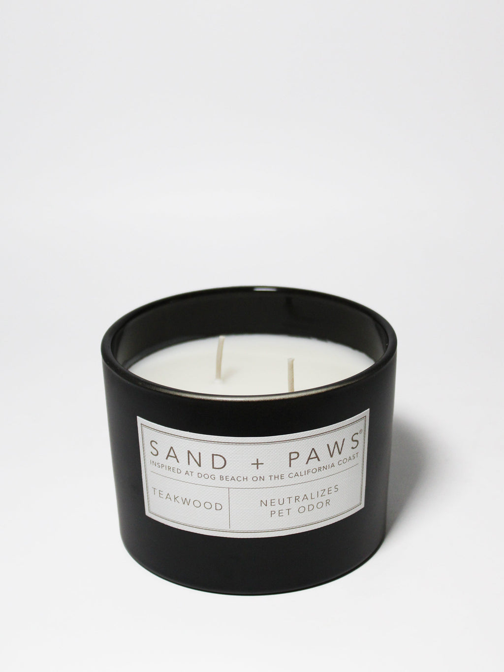 Premium Sand + Paws Teakwood 12 oz scented candle