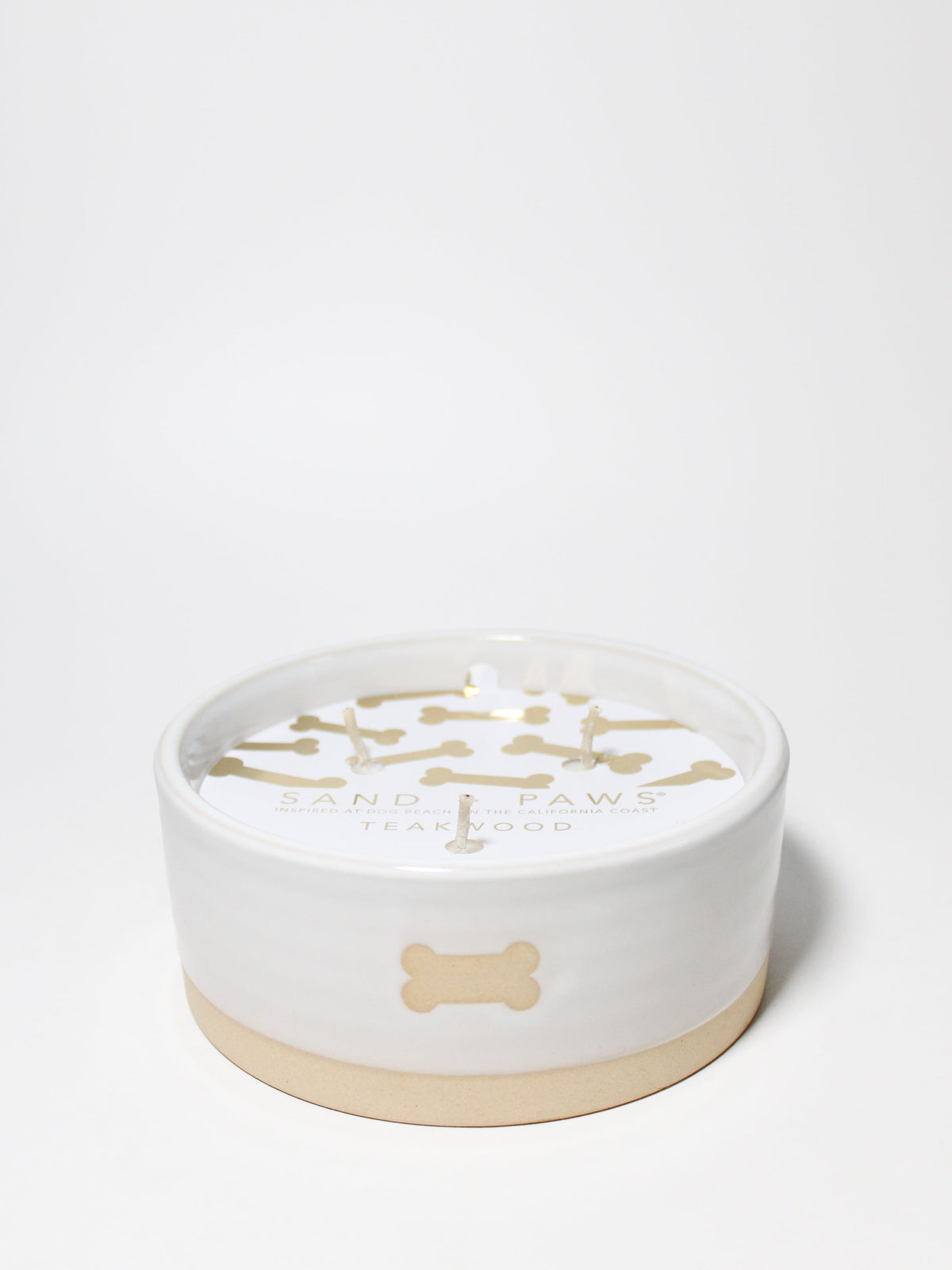 Premium Sand + Paws Teakwood 12 oz scented candle