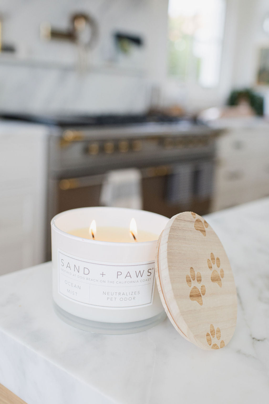 Premium Sand + Paws Ocean Mist 12 oz scented candle