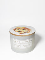 Premium Sand + Paws Cashmere & Linen 12 oz scented candle