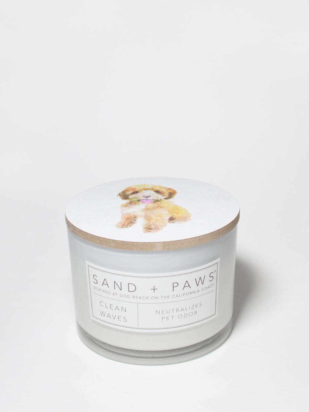 Premium Sand + Paws Clean Waves 12 oz scented candle
